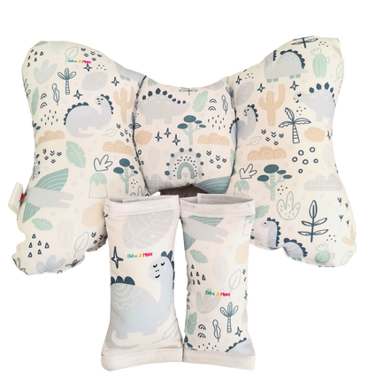 Set Portabebé - Almohadita de Soporte Cervical y Cobertores de Cinturón (Diseño Reversible)